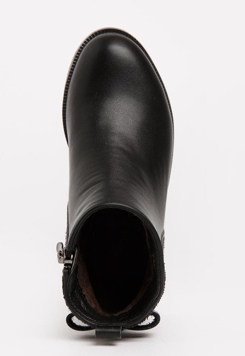 Pop Candy - Girls PU Ankle Boot Black