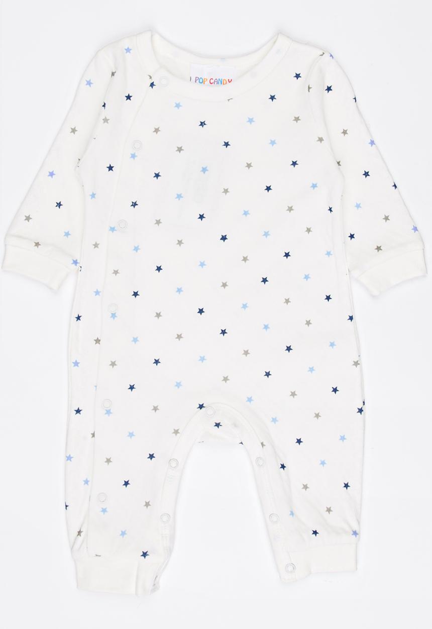 Pop Candy - Printed Sleepsuit White
