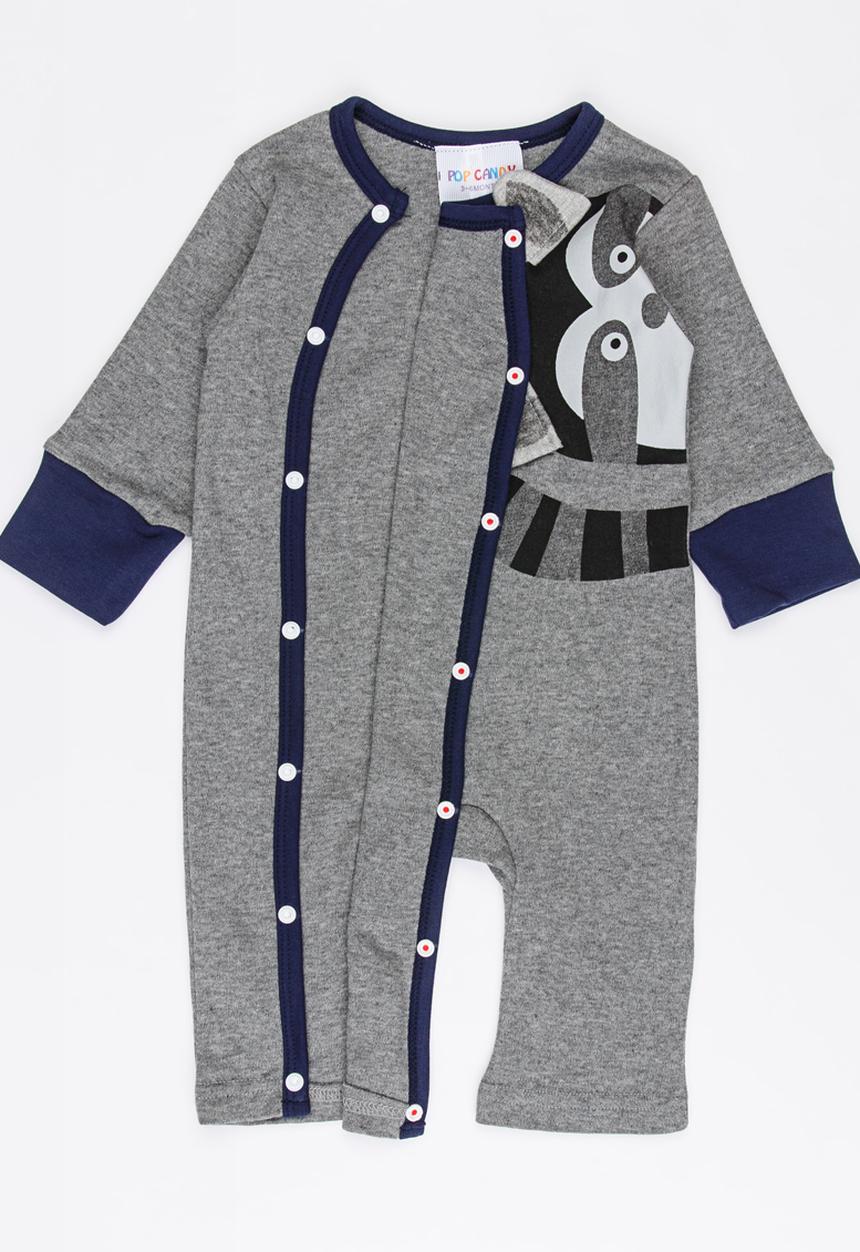 Pop Candy - Printed Bodysuit Grey
