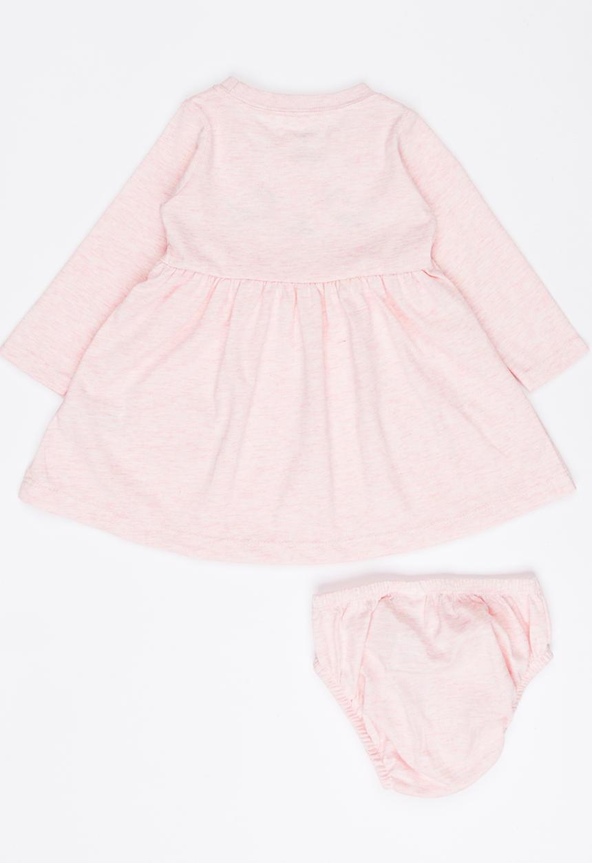 Pop Candy - Long Sleeve Dress Set Mid Pink
