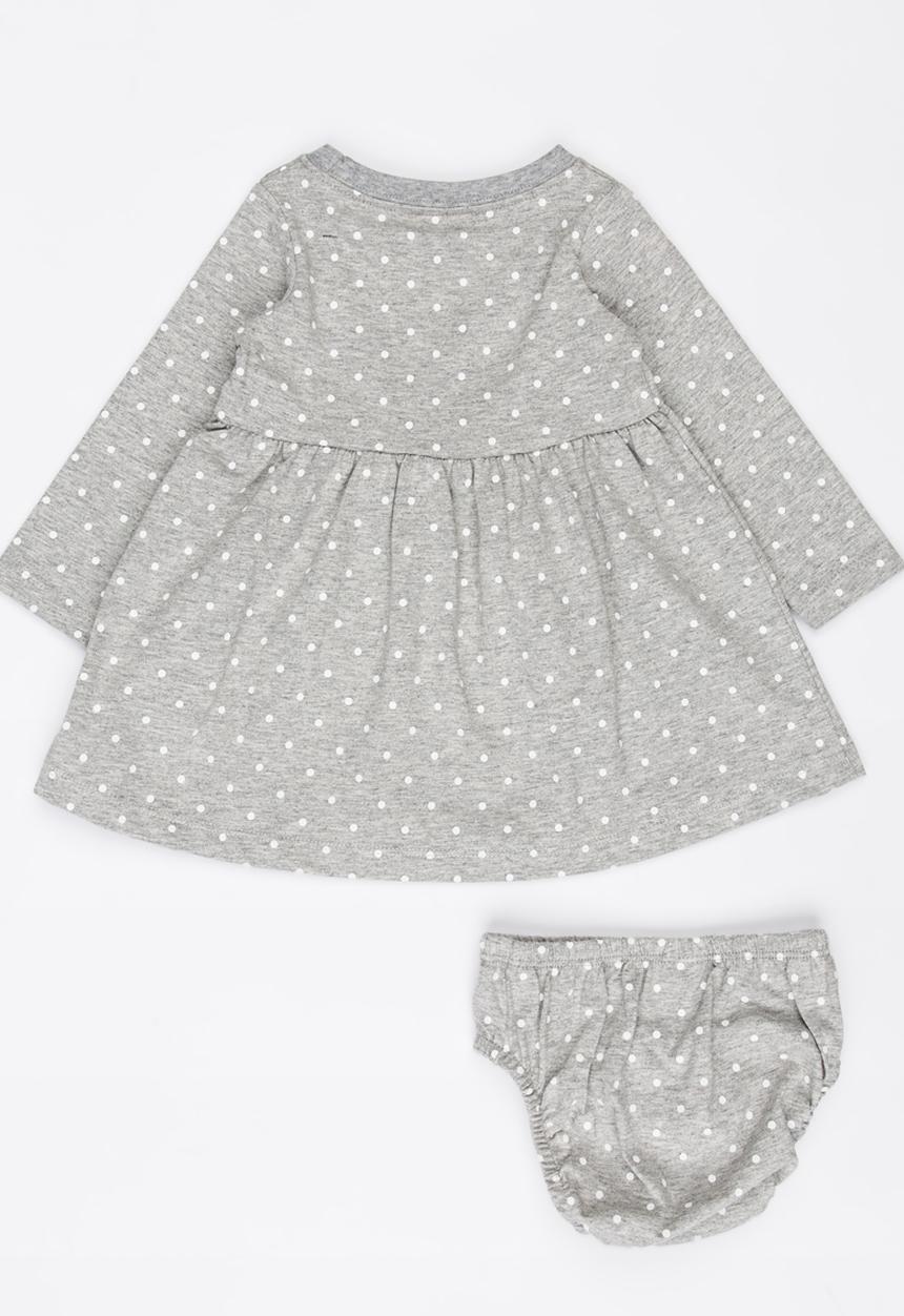 Pop Candy - Long Sleeve Dress Set Grey