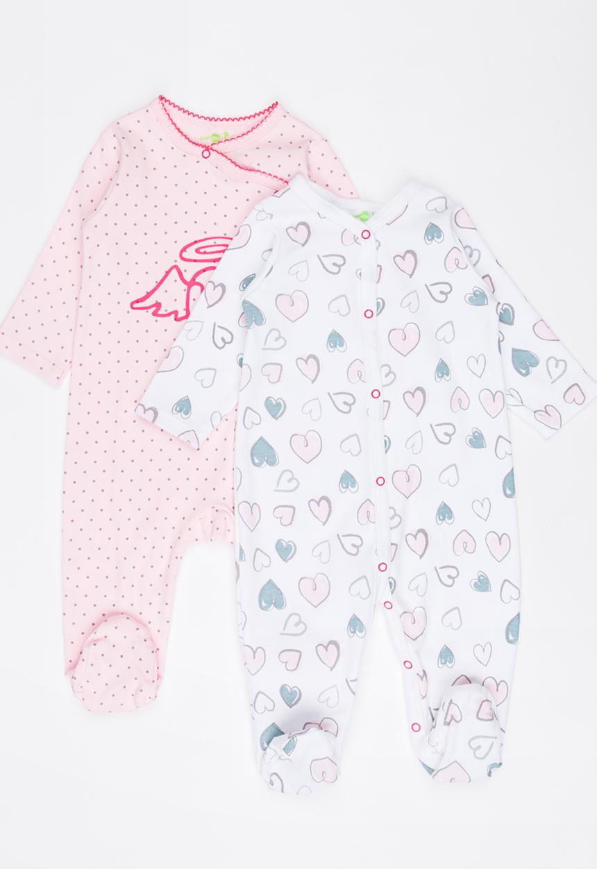 Pop Candy - 2 Pack Printed Bodysuit Set Multi-colour