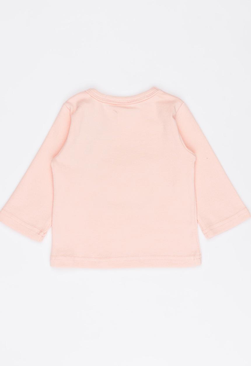 Pop Candy - Long Sleeve Printed Tee Pale Pink
