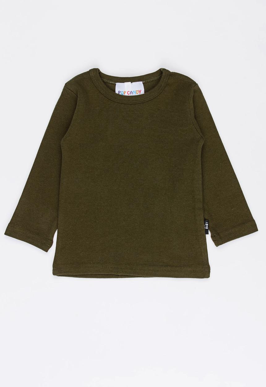 Pop Candy - Long Sleeve Tee Khaki Green