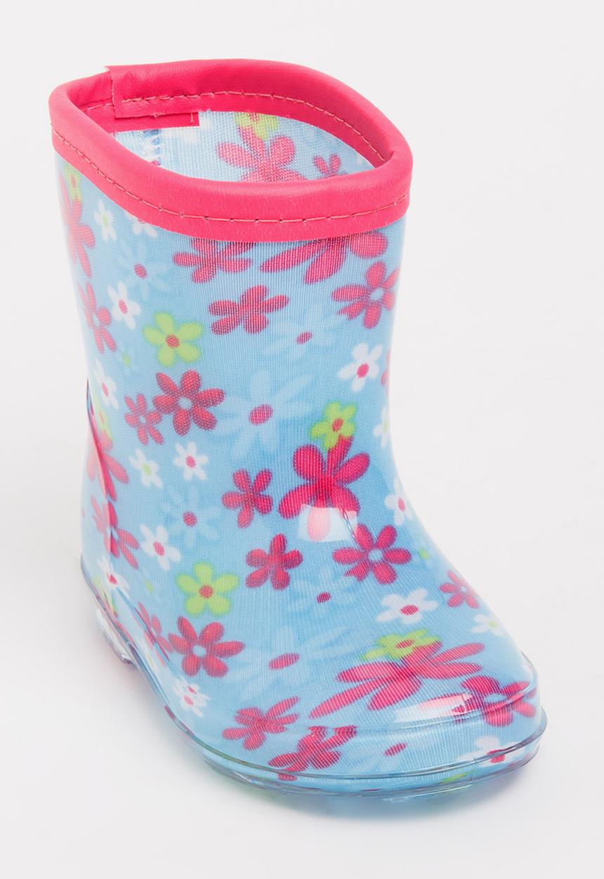 Pop Candy - Girls  Printed Boot Pale Blue