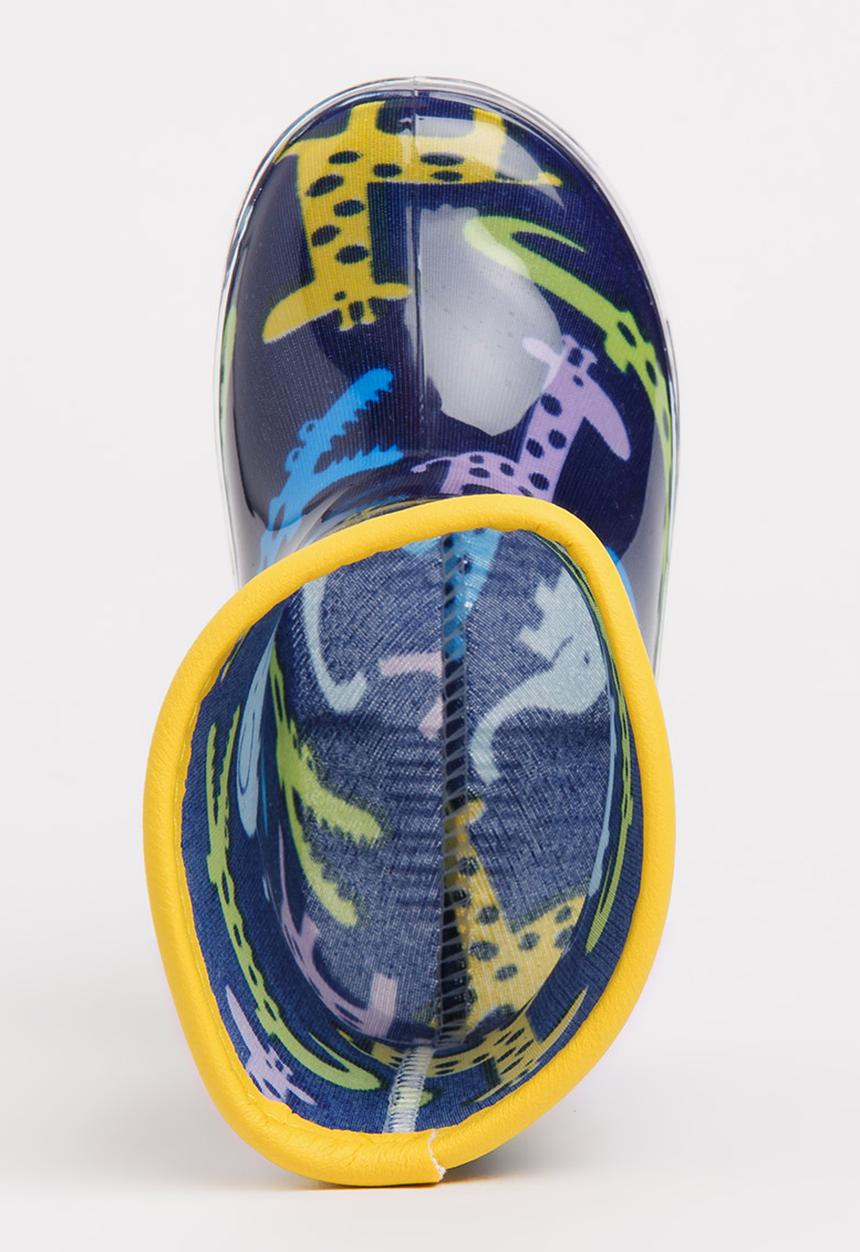 Pop Candy - Animal printed boot - blue & yellow