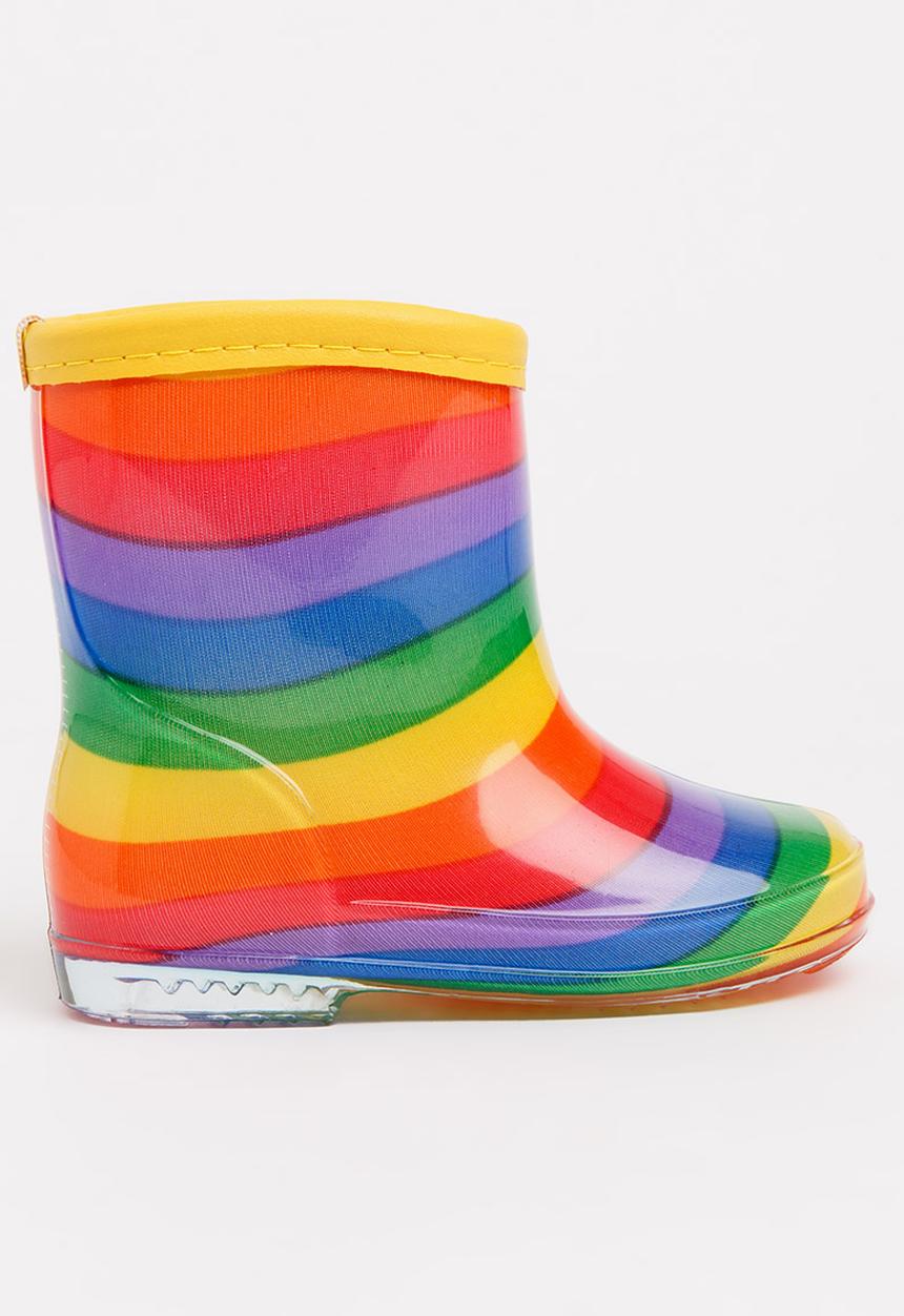 Pop Candy - Girls  Printed Rainbow  Boot Multi-colour
