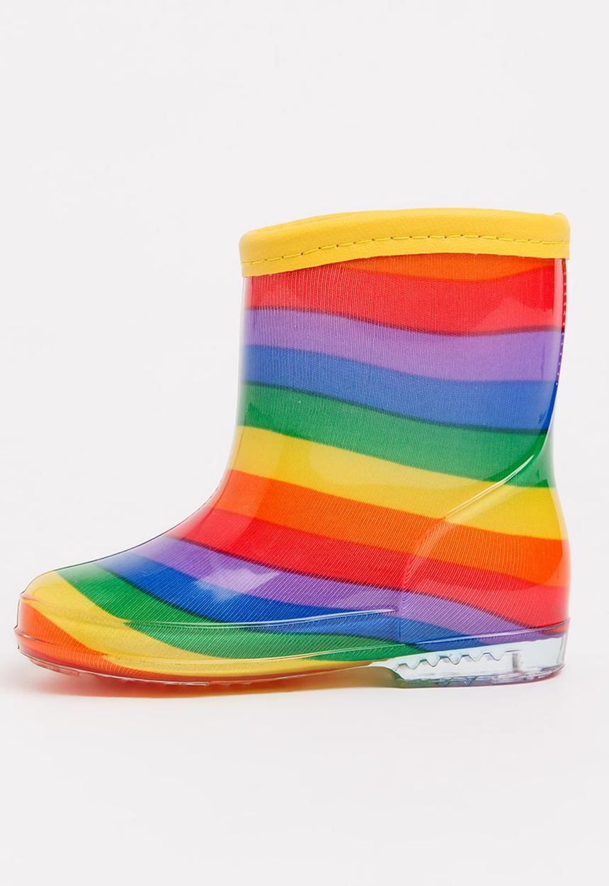 Pop Candy - Girls  Printed Rainbow  Boot Multi-colour