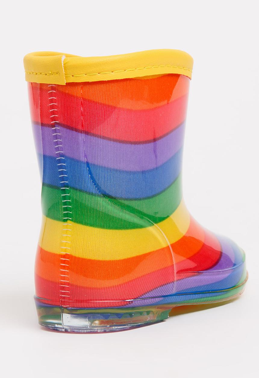Pop Candy - Girls  Printed Rainbow  Boot Multi-colour