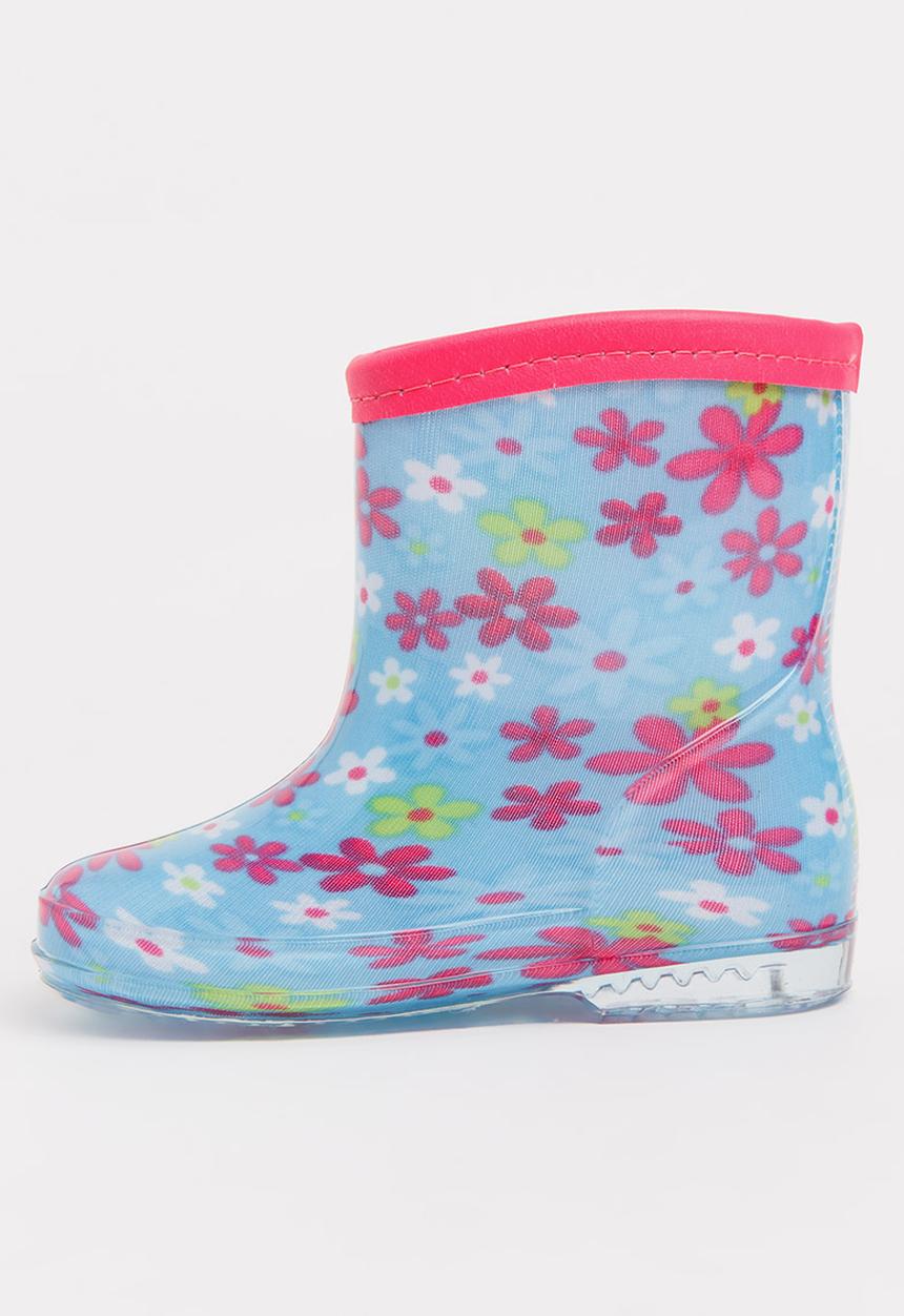 Pop Candy - Girls  Printed Boot Pale Blue