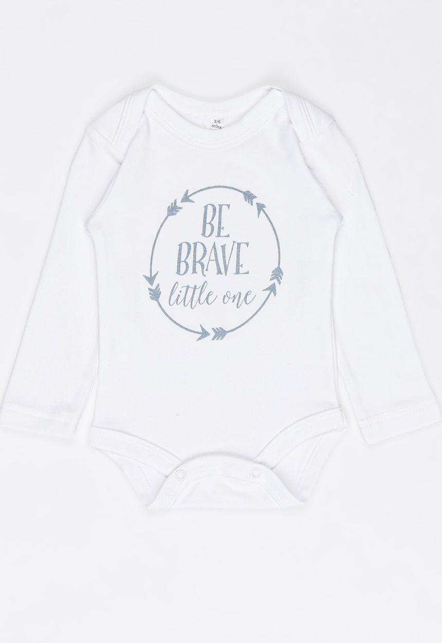 Funky Shop - Be brave baby grow - white