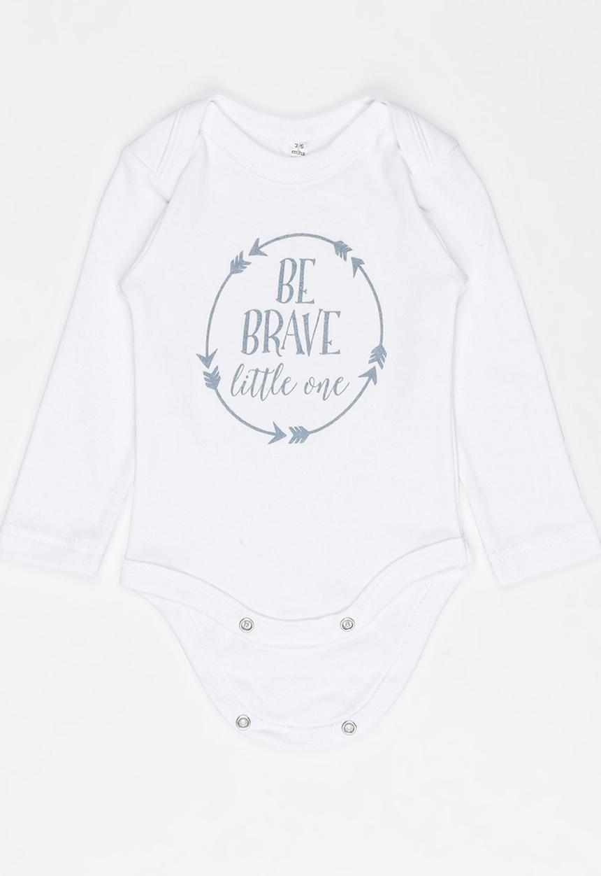 Funky Shop - Be brave baby grow - white