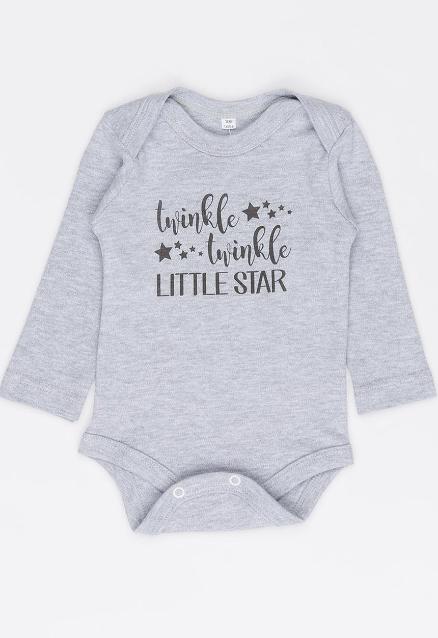 Funky Shop - Twinkle star baby grow - grey
