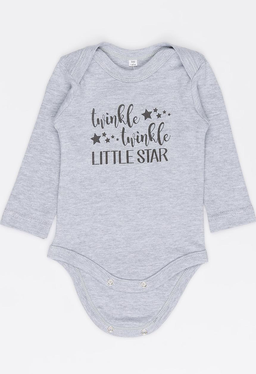 Funky Shop - Twinkle star baby grow - grey
