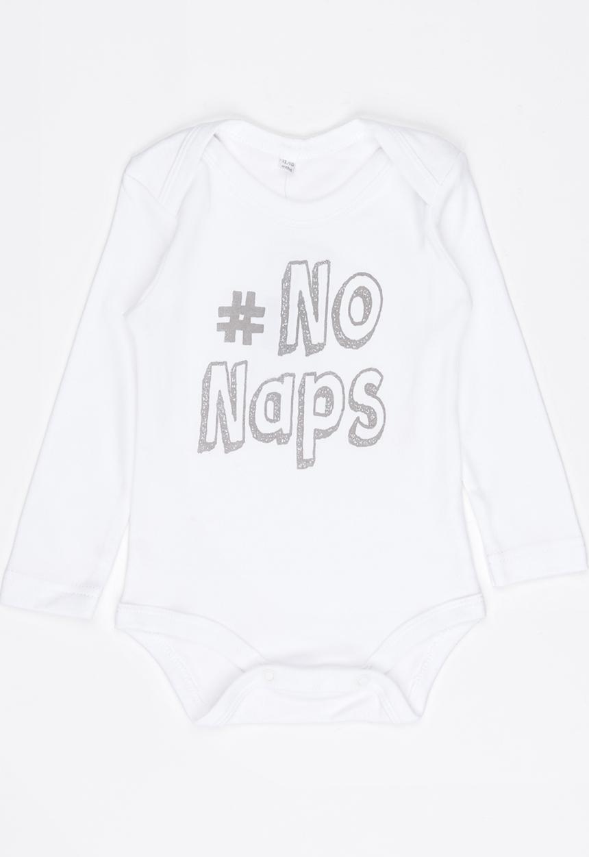 Funky Shop - No naps baby grow - white