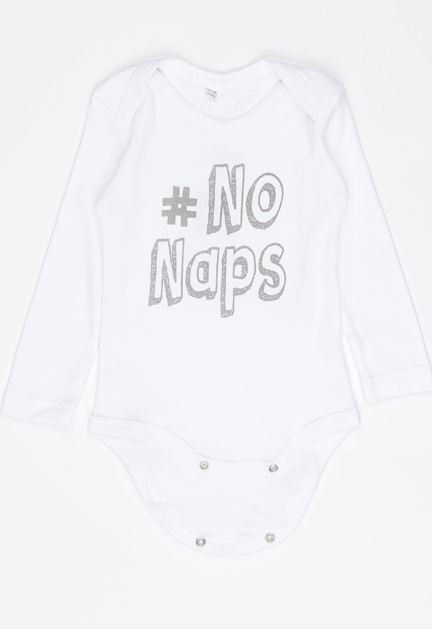 Funky Shop - No naps baby grow - white