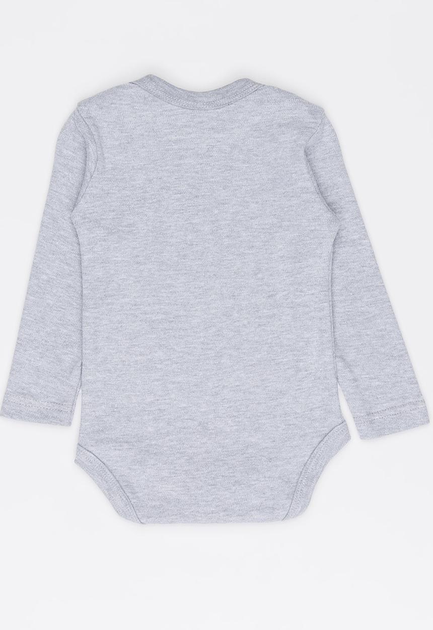 Funky Shop - Made with love slogan baby grow - grey
