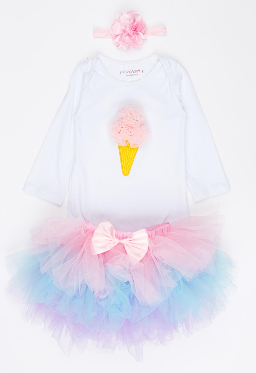 Pop Candy - 3 Piece Tutu Skirt Set Multi-colour
