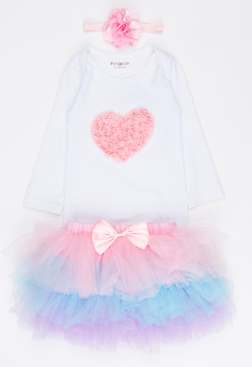 Pop Candy - 3 Piece Tutu Skirt Set Multi-colour