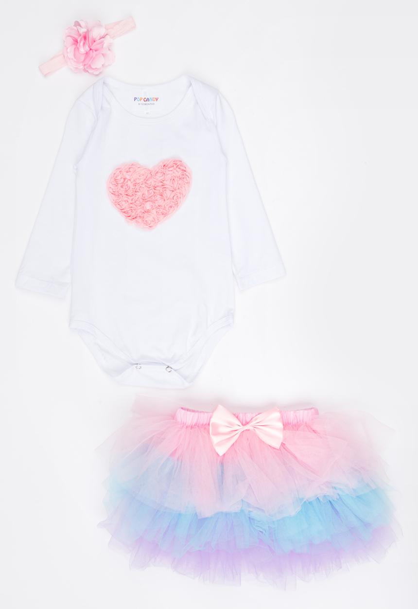 Pop Candy - 3 Piece Tutu Skirt Set Multi-colour