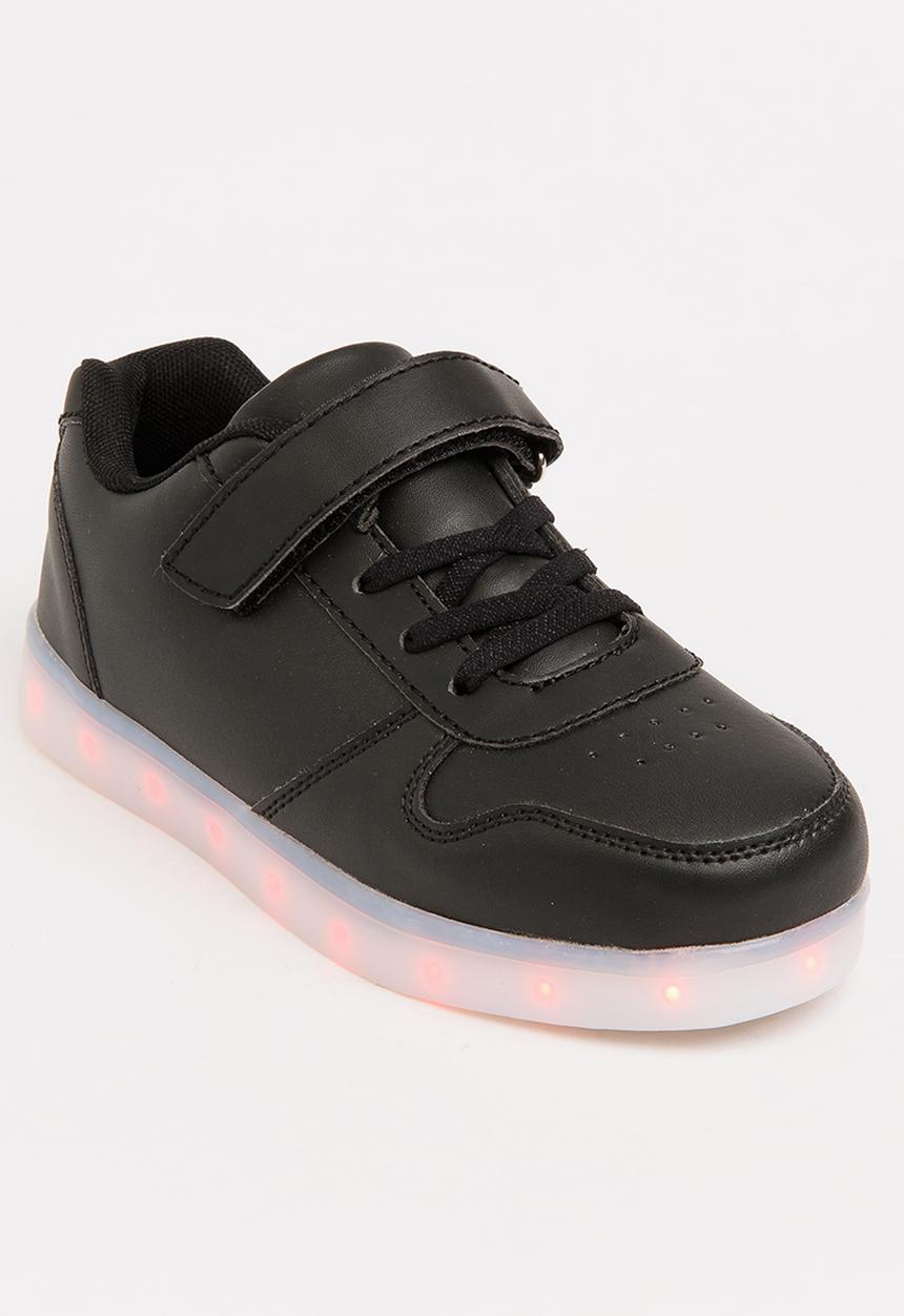 Pop Candy - Velcro strap light up sneakers - black 