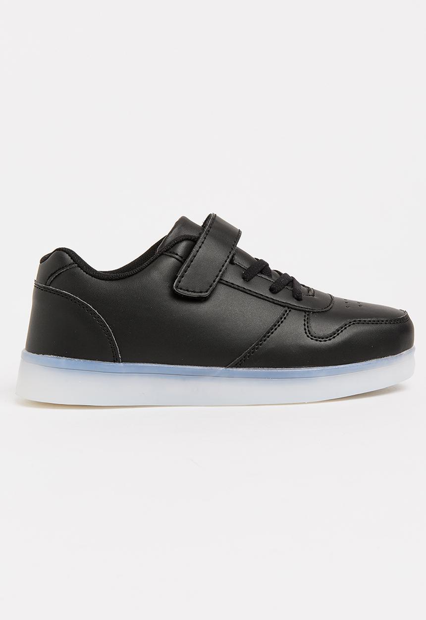 Pop Candy - Velcro strap light up sneakers - black 