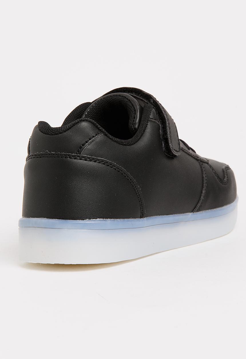 Pop Candy - Velcro strap light up sneakers - black 