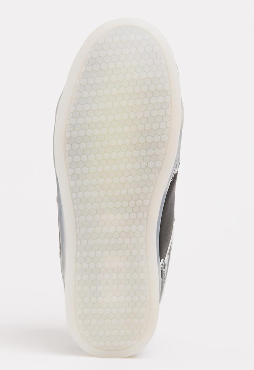 Pop Candy - Velcro strap rechargeable light up sneaker - black & white 