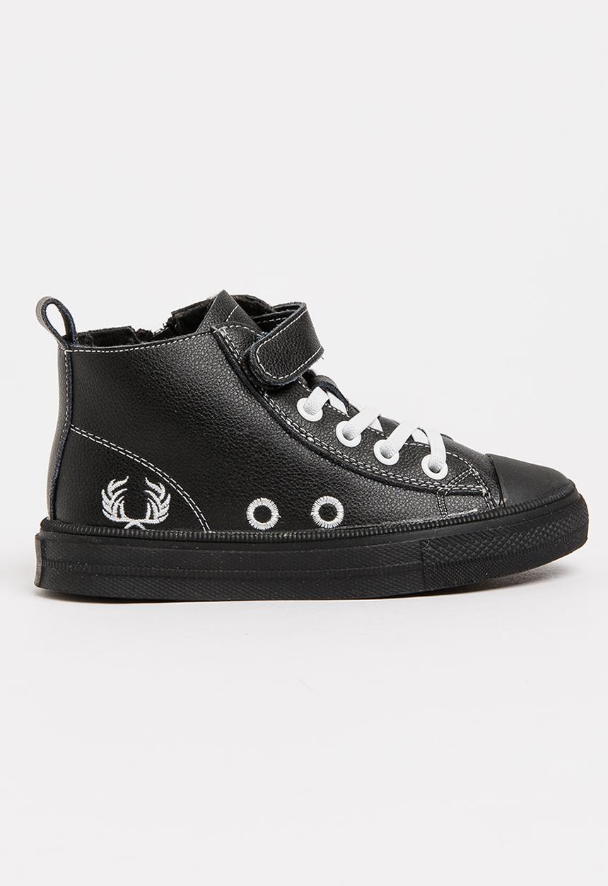 Pop Candy - Boys Hi Top Sneaker Black