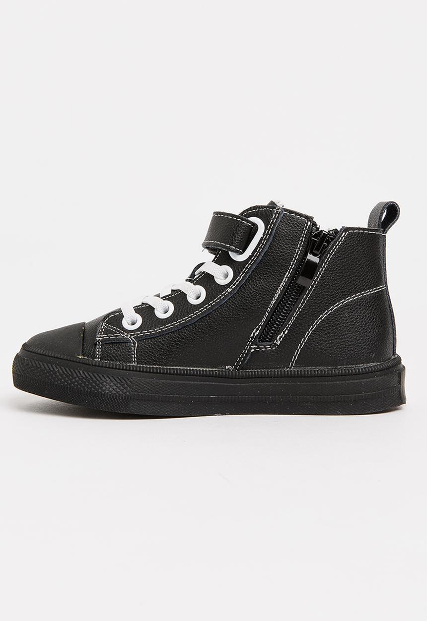 Pop Candy - Boys Hi Top Sneaker Black
