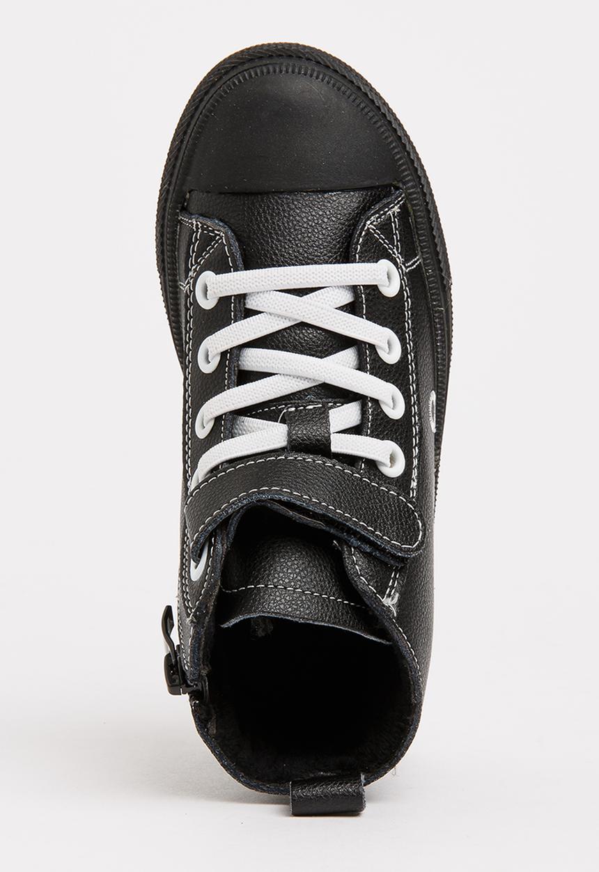 Pop Candy - Boys Hi Top Sneaker Black