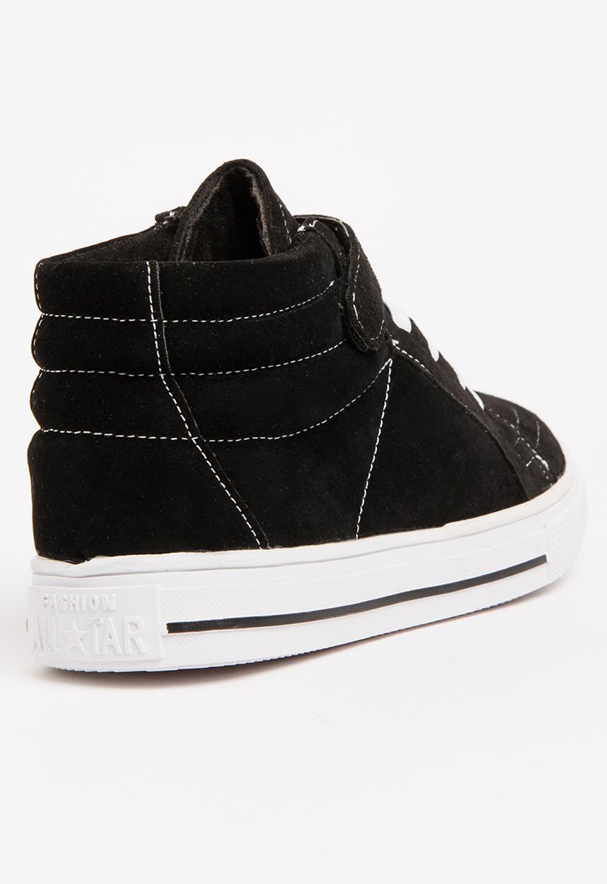 Pop Candy - Boys Hi Top Sneaker Black