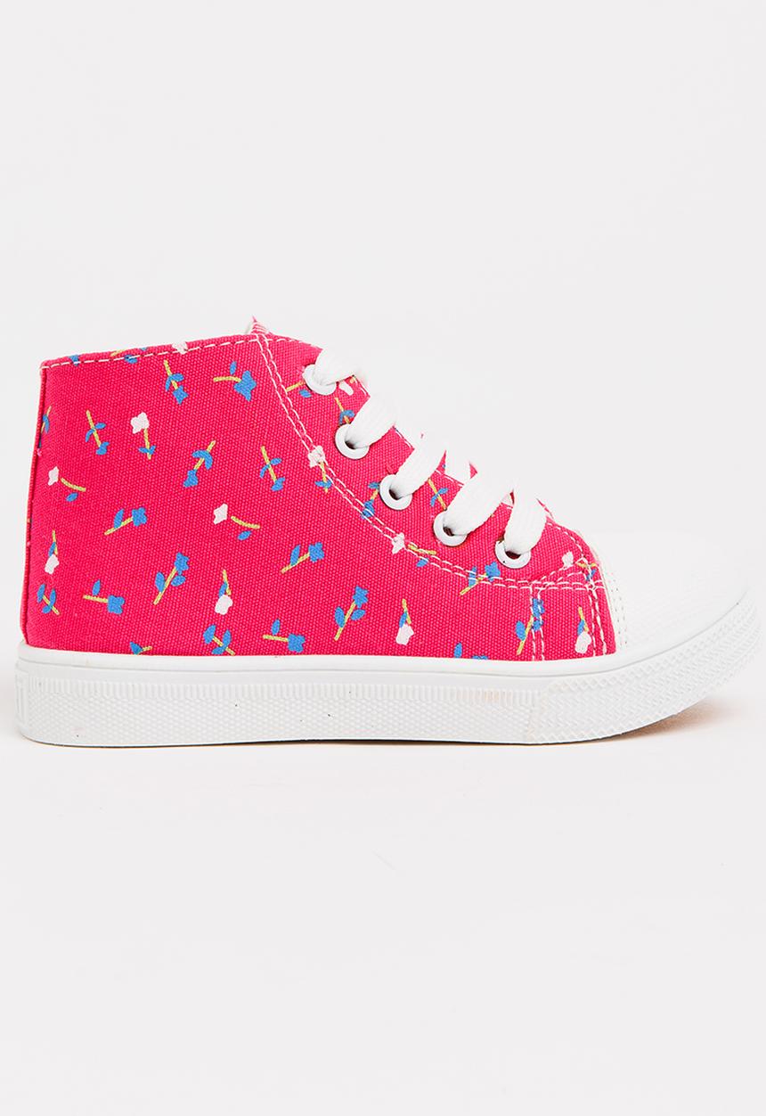 Pop Candy - Printed High Top Sneaker Mid Pink