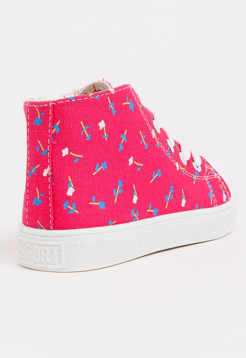 Pop Candy - Printed High Top Sneaker Mid Pink
