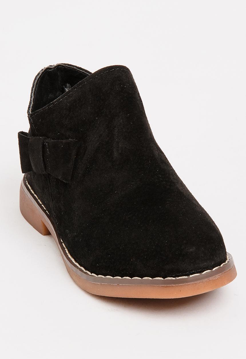 Pop Candy - Girls Ankle Boot with Bow Black