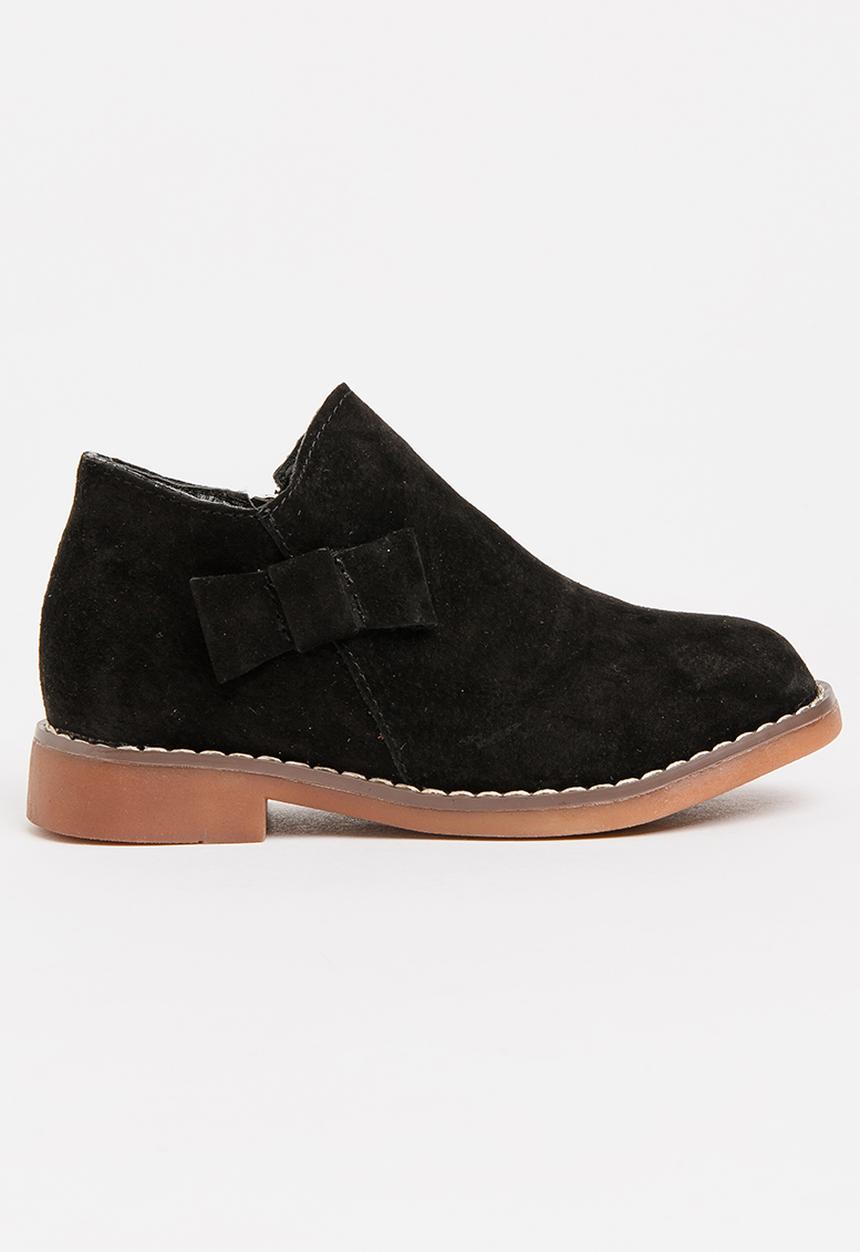 Pop Candy - Girls Ankle Boot with Bow Black