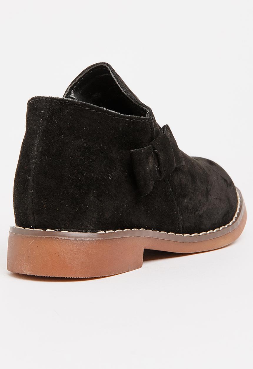 Pop Candy - Girls Ankle Boot with Bow Black