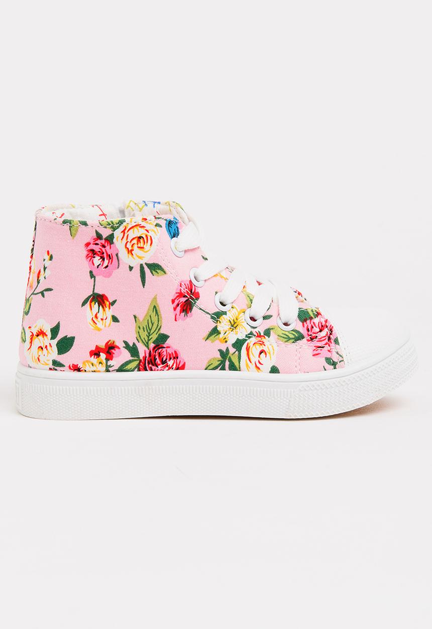 Pop Candy - Printed High Top Sneaker Pale Pink