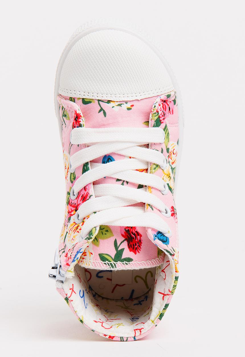 Pop Candy - Printed High Top Sneaker Pale Pink