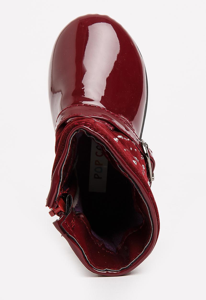 Pop Candy - Embellished Boots Burgundy