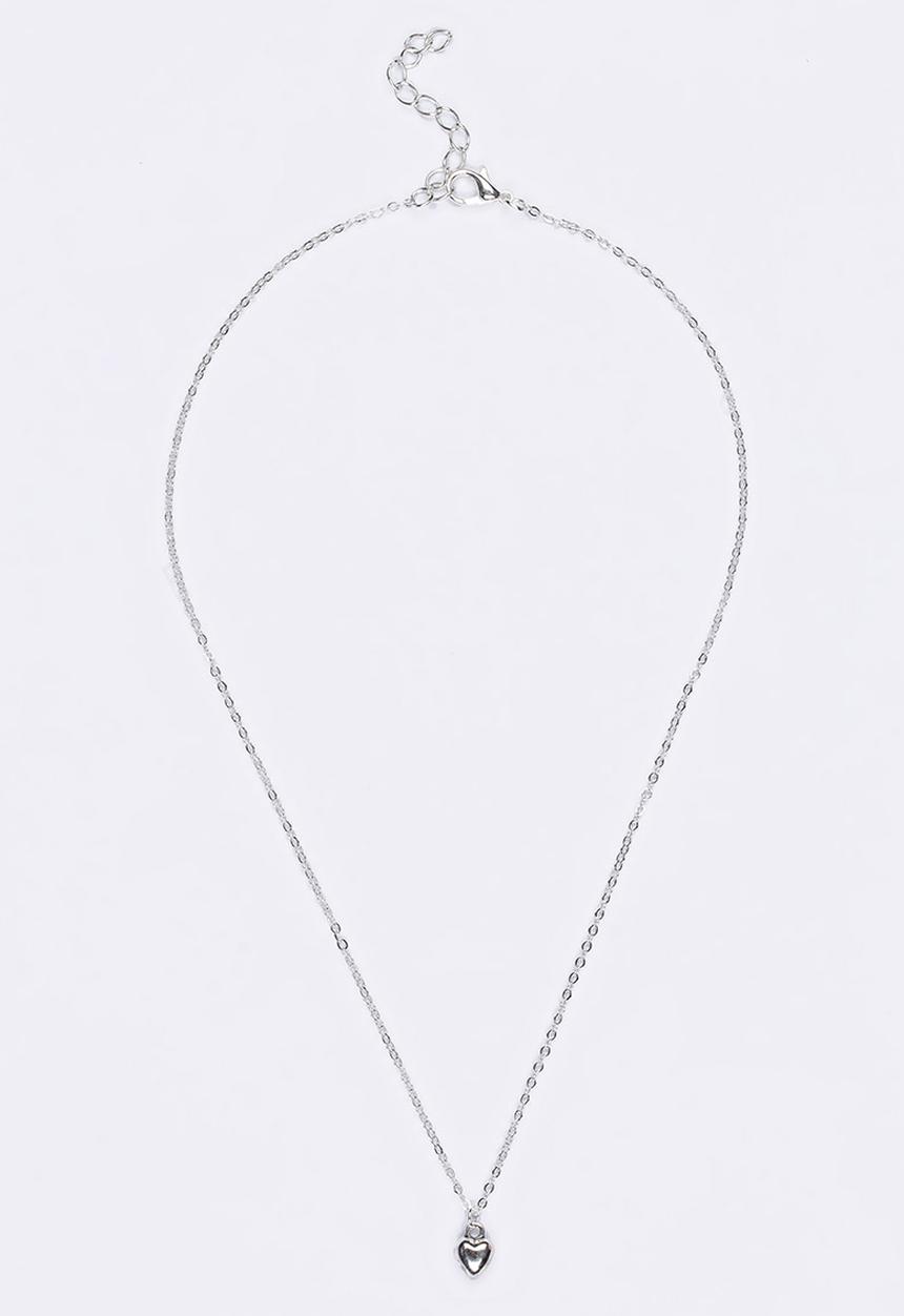 Jewels and Lace - Heart Necklace Silver