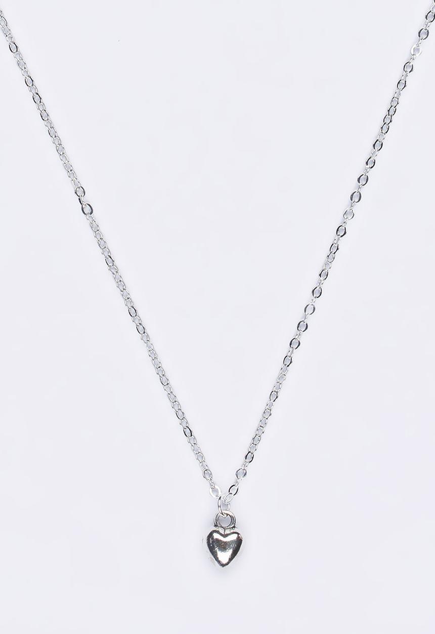 Jewels and Lace - Heart Necklace Silver