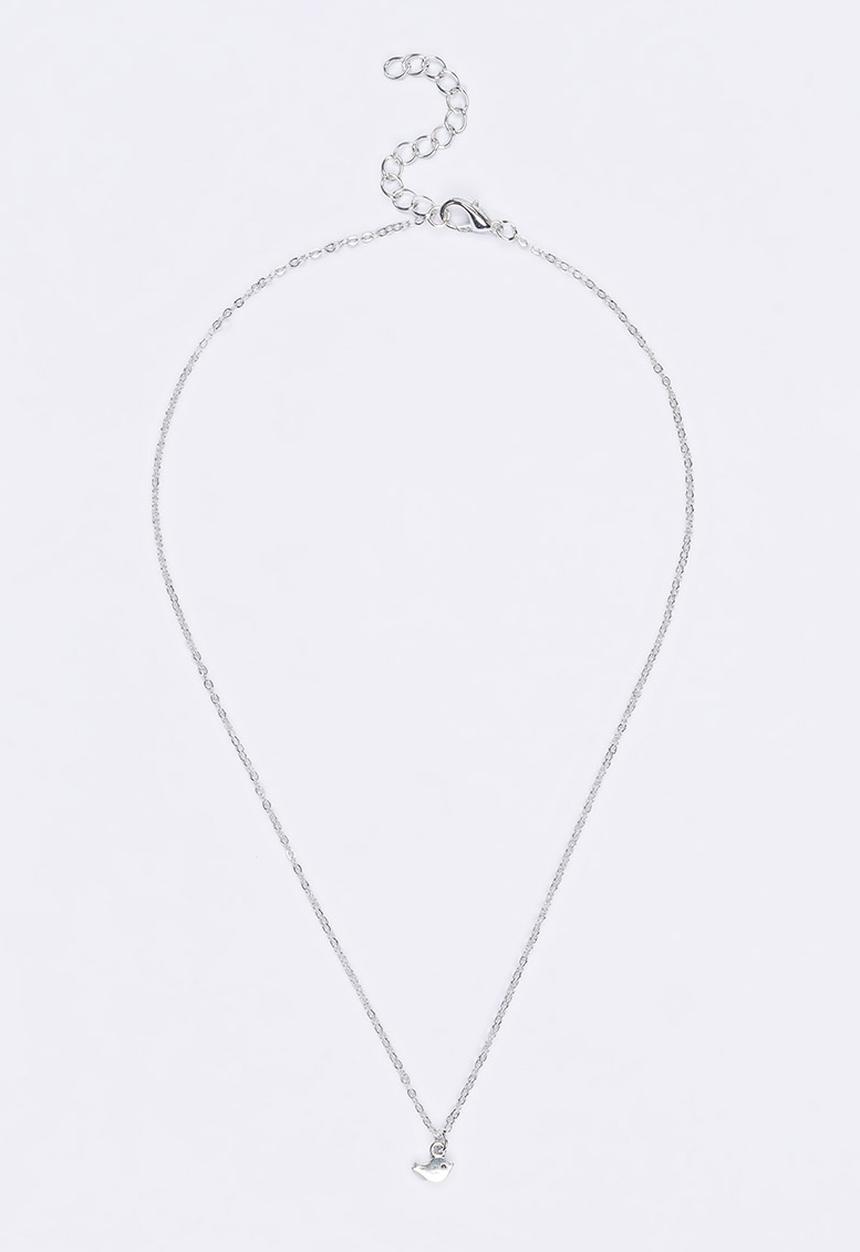 Jewels and Lace - Bird Necklace Silver