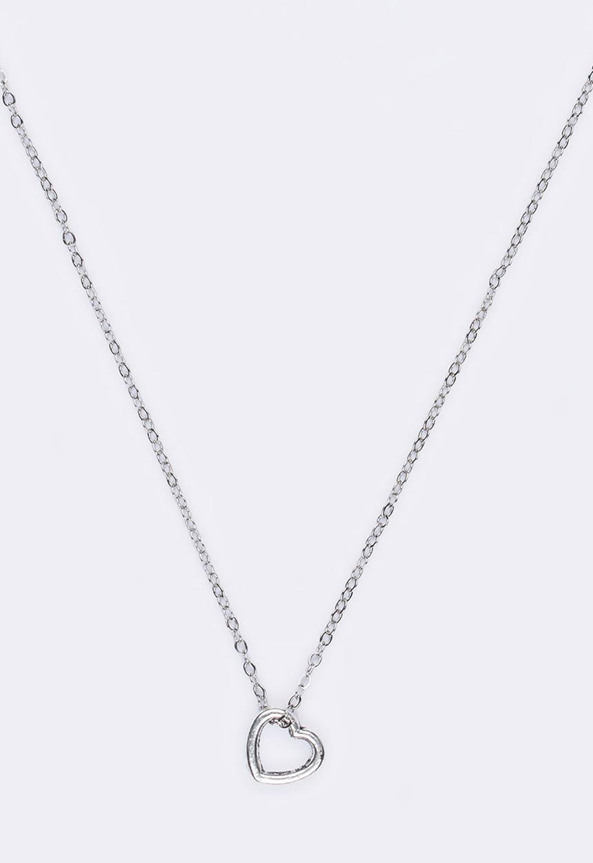 Jewels and Lace - Heart Necklace Silver