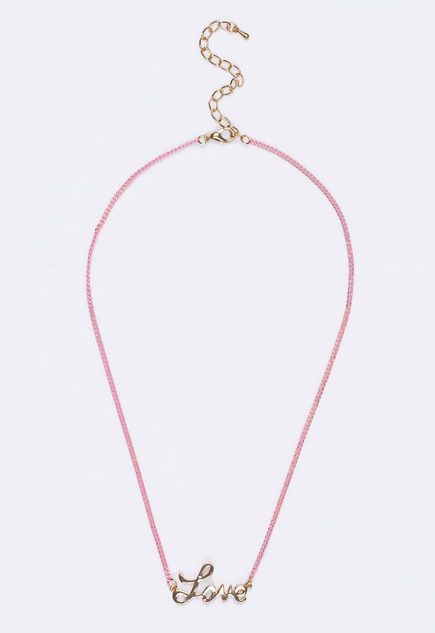 Jewels and Lace - Love Necklace Pale Pink