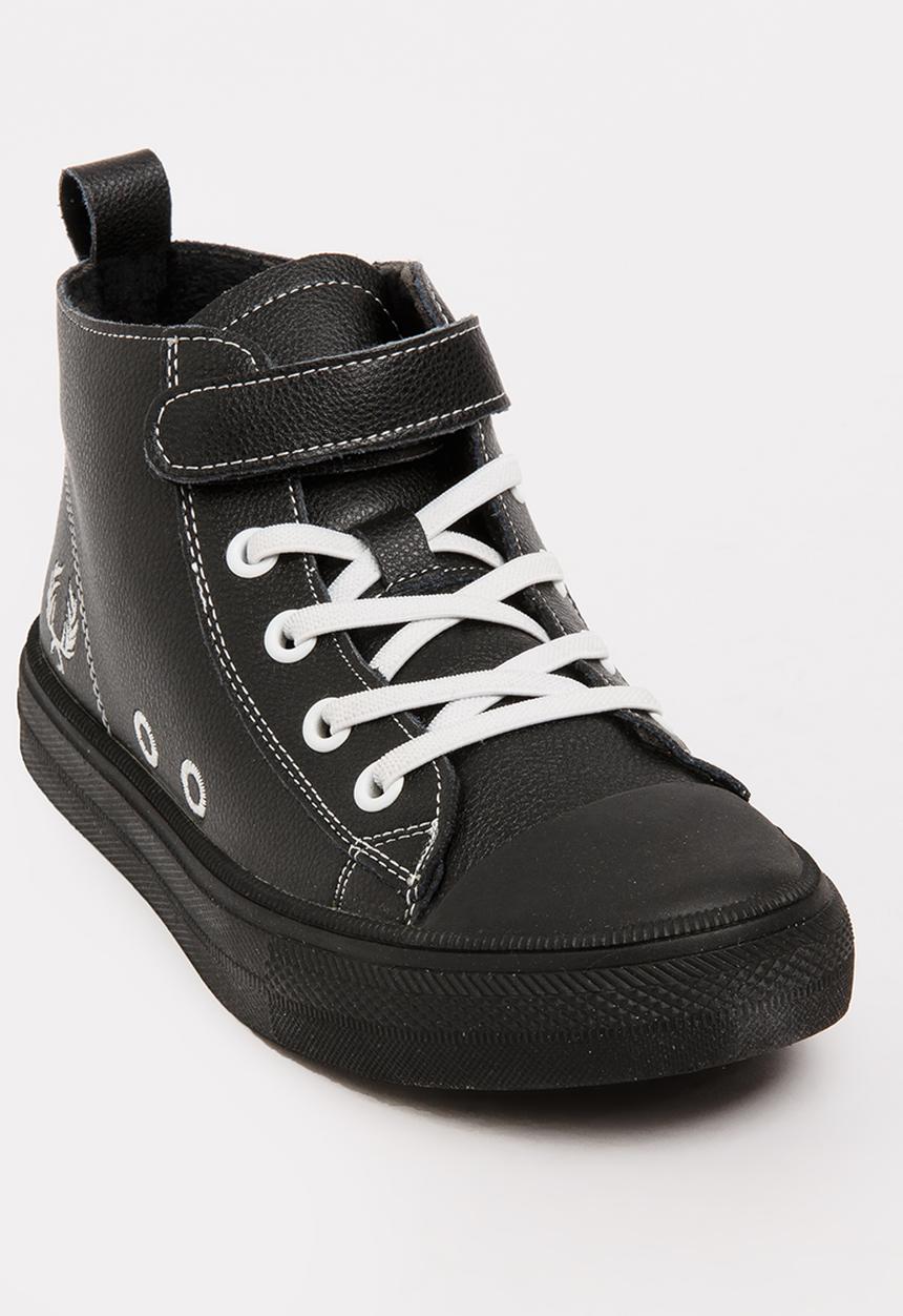Pop Candy - Boys Hi Top Sneaker Black