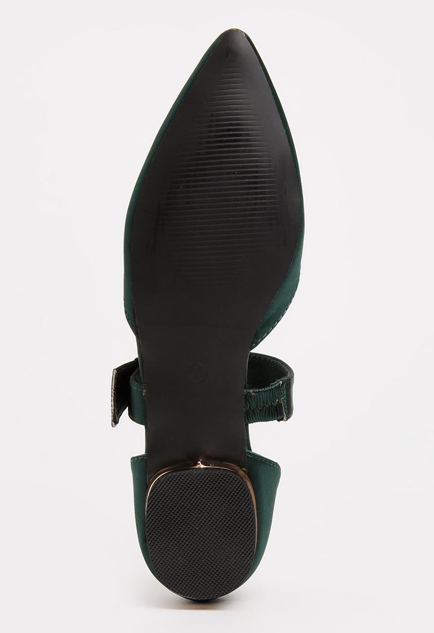 Jada - Diamante Buckle Pumps Green
