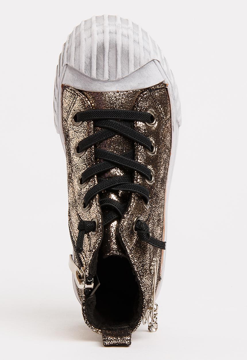 Pop Candy - Boys Metallic Sneaker Gold