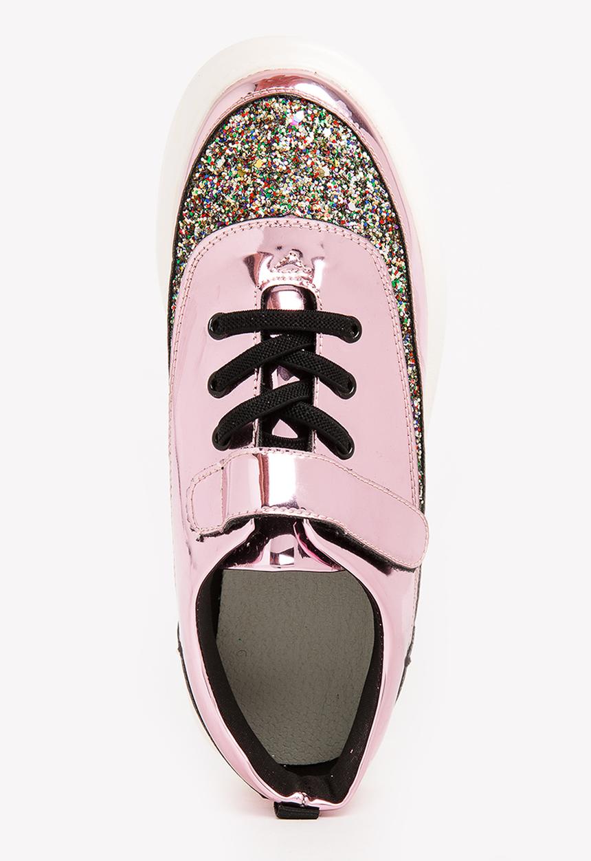 Pop Candy - Girls Metallic Sneaker Mid Pink