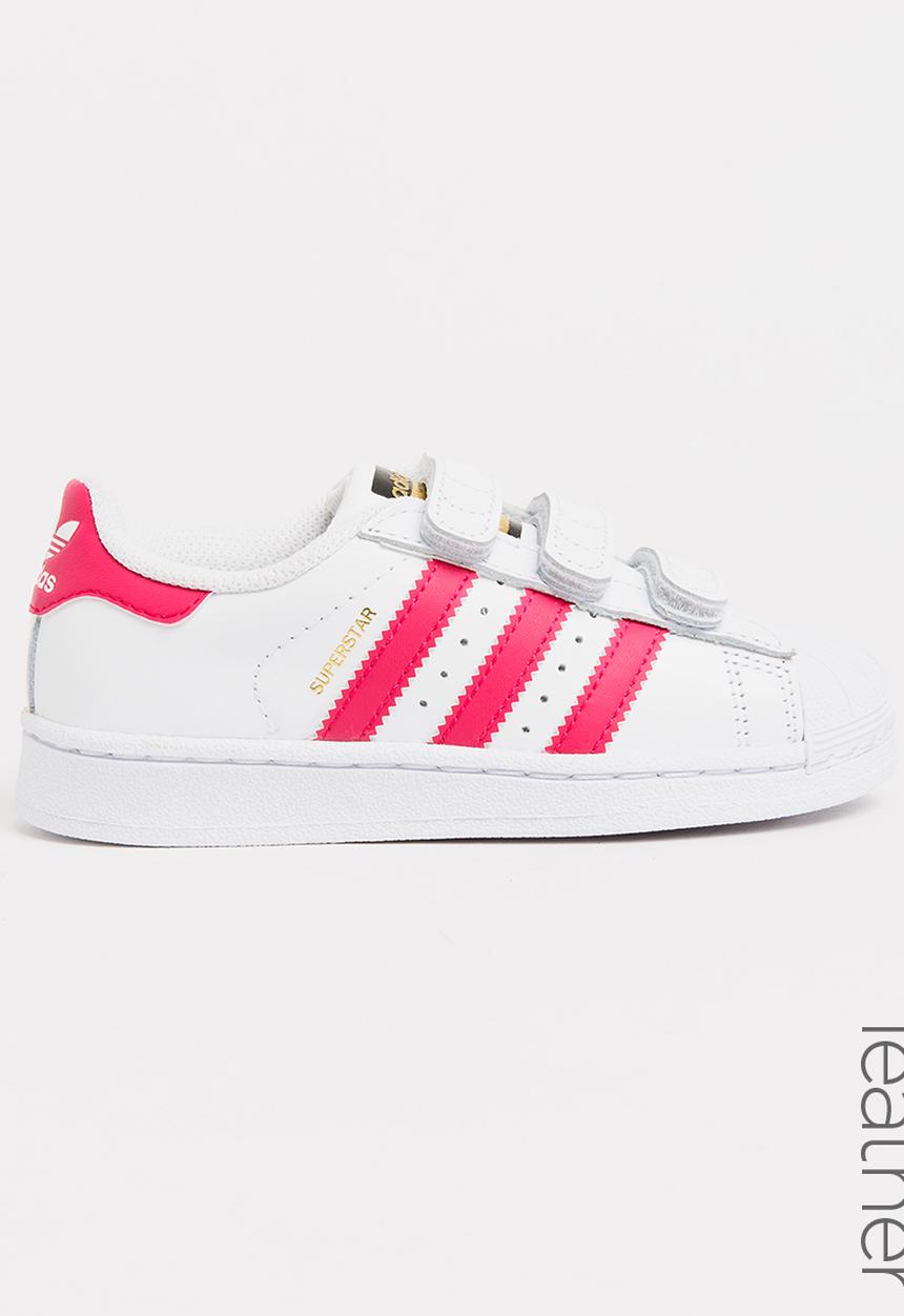 adidas Originals - Superstar foundation sneaker - white and pink